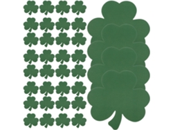 80 Tarjetas Decorativas De Trébol Verde Oscuro De 8,9 X 8,6 Cm Para El Día De San Patricio.