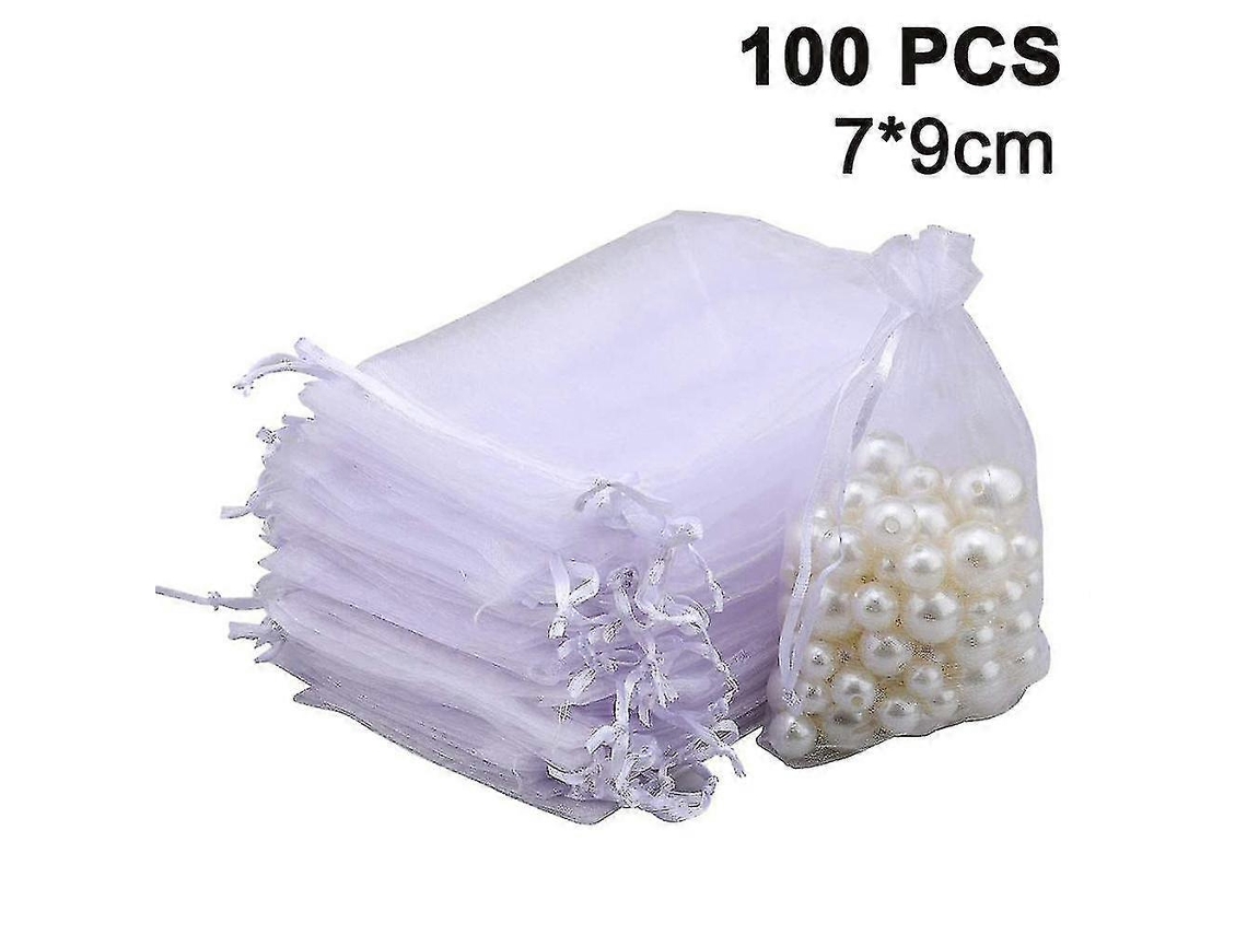 100 bolsitas para joyería con cordón para regalos de boda, fiestas y Navidad. Hengjian