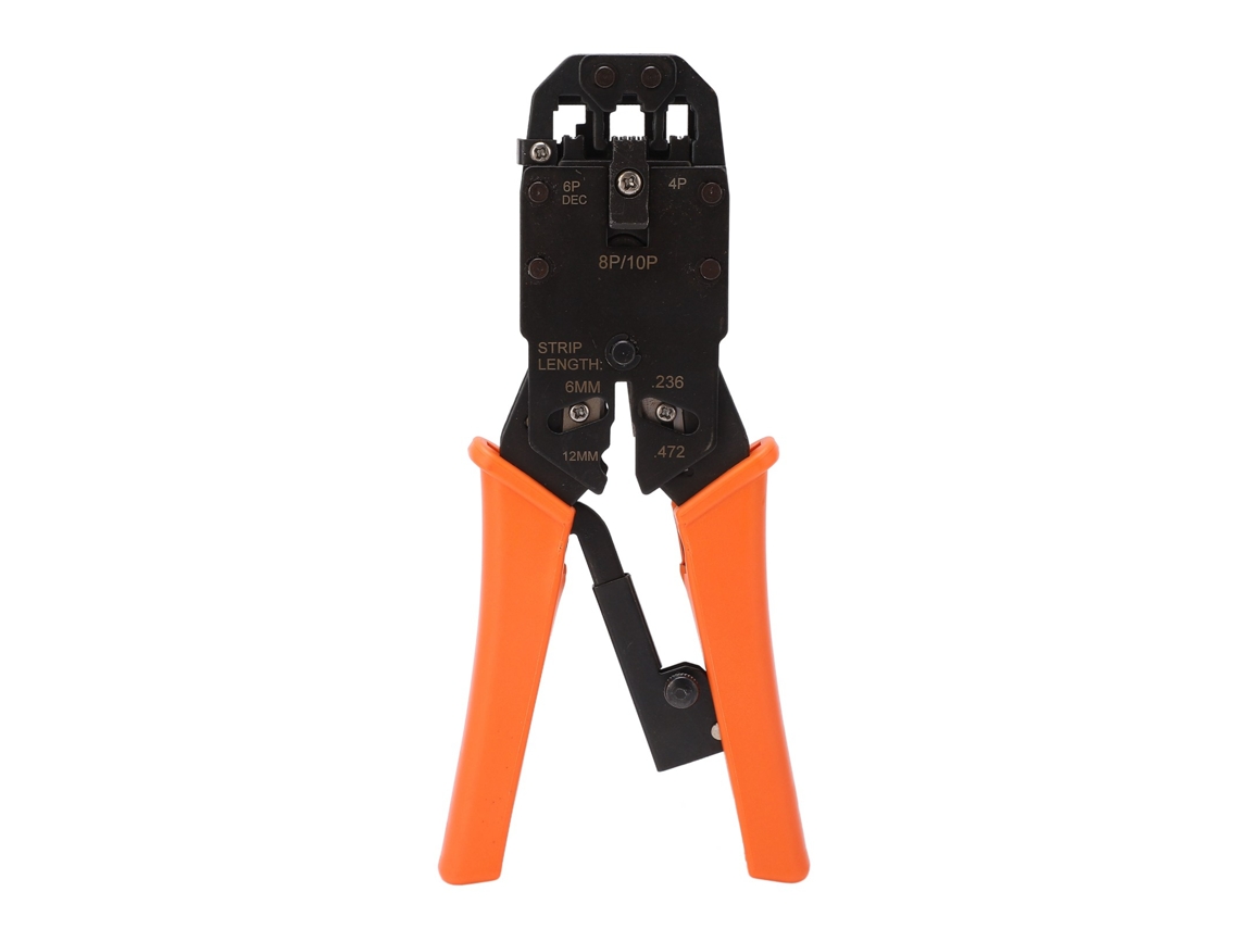 Herramienta Multiusos Para Crimpar Redes Con Trinquete Ht 200r: Crimpadora Y Pelacables Eficiente.