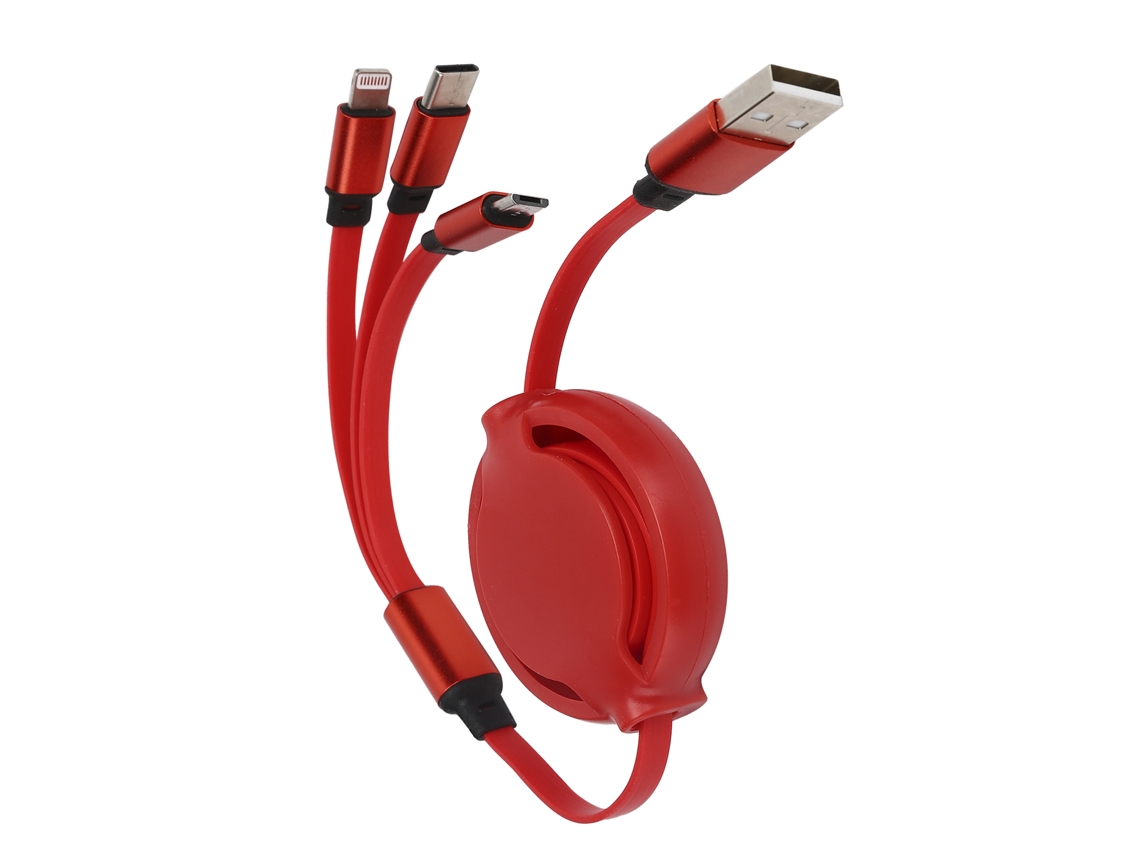 Cable de datos retráctil 3 en 1 EOOCOO para carga rápida