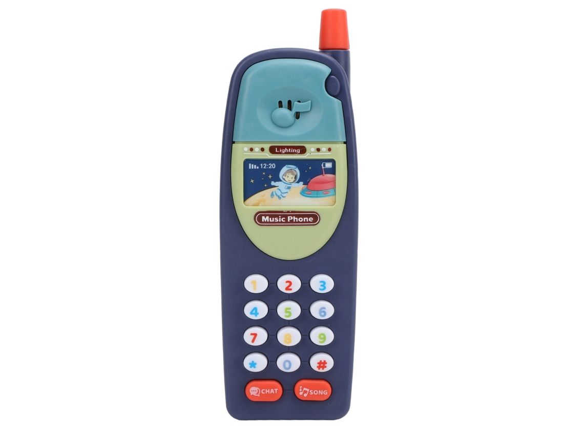 Ats-teléfono Juguete Para Bebés Y Niños Pequeños Con Música Aprendizaje Educativo Plástico Azul Oscuro