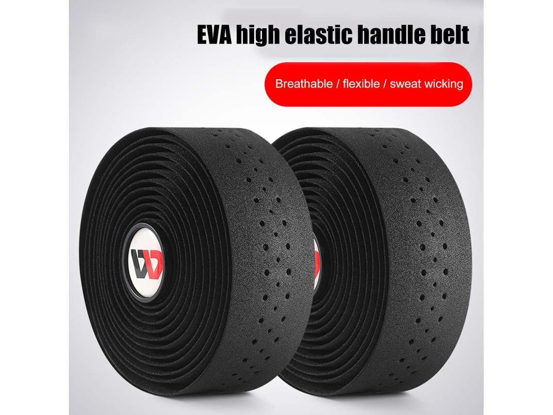 Negro 1west Biking Cinta Manillar Bicicleta Eva Alta Elasticidad Absorción Impactos Cómodo Antideslizante Resistente Desgaste Mtb