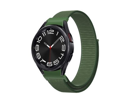 Correa de reloj inteligente para Samsung Galaxy Watch 6 Nylon tejido (verde oscuro)