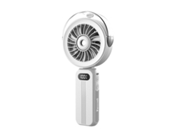Ventoinha Portátil Dobrável Com Spray, Recarregável, 4 Velocidades, Branco Gertiz