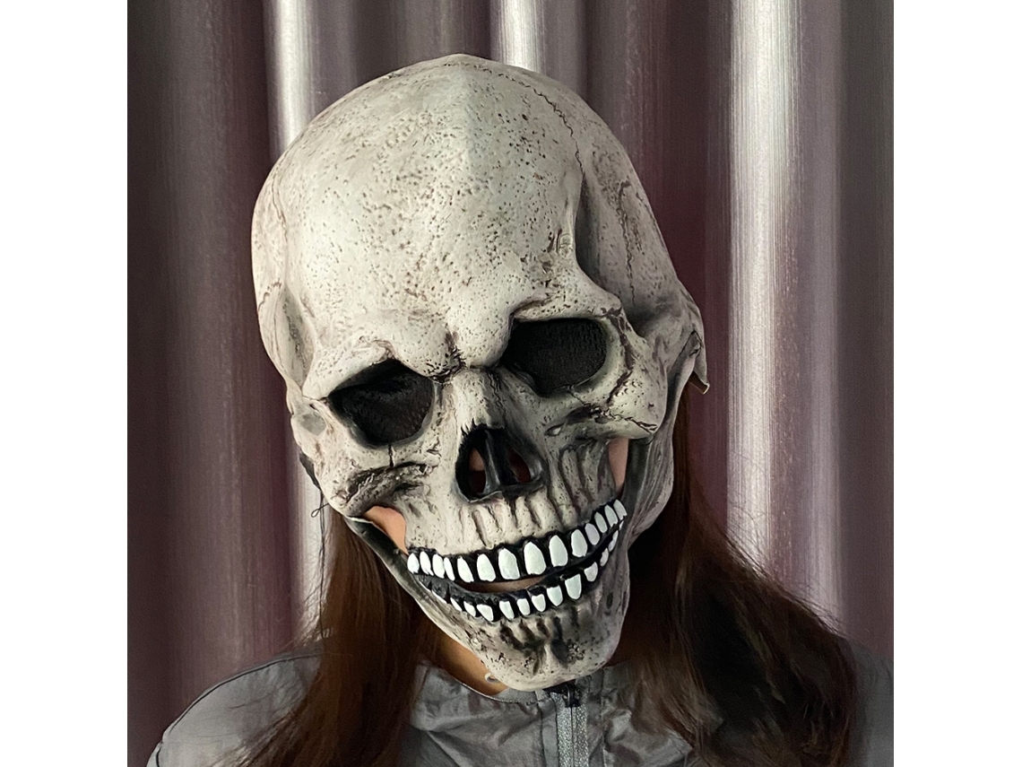 Máscara De Esqueleto Aterradora Para Halloween Con Mandíbula Móvil, Accesorio Para Cosplay.
