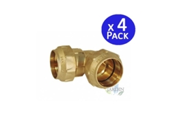 4 X Codo Latón 40Mm Para Tubería De Polietileno SUINGA