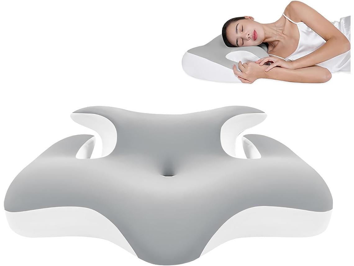 Almohada De Cuello Chrui Cervical Transpirable Gris (gris)