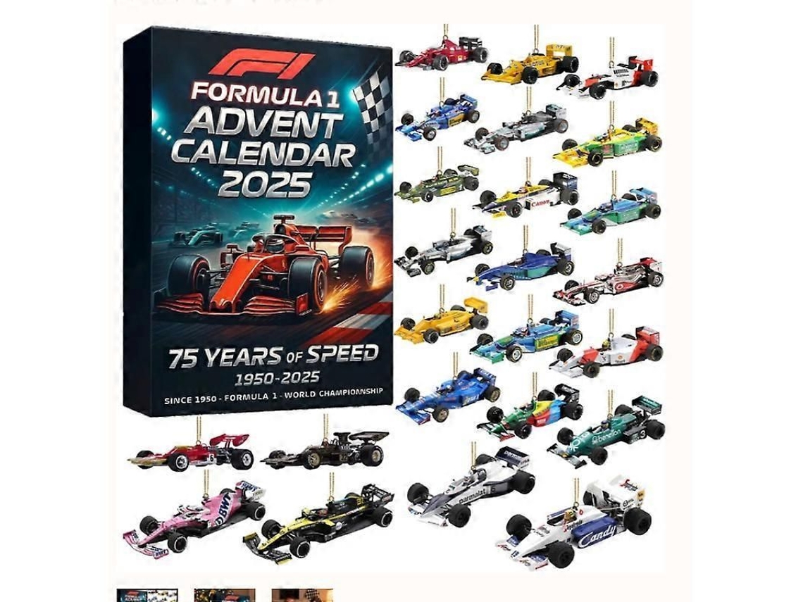 Calendario De Adviento De Fórmula 1 2025 Con Caja Sorpresa - Regalo Navideño Con Temática De Carreras