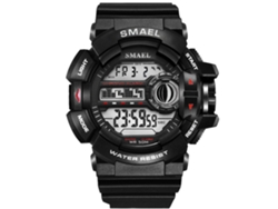 Reloj Deportivo Hombre Smael Correa Plástico Impermeable Actividades Al Aire Libre Negro+rojo