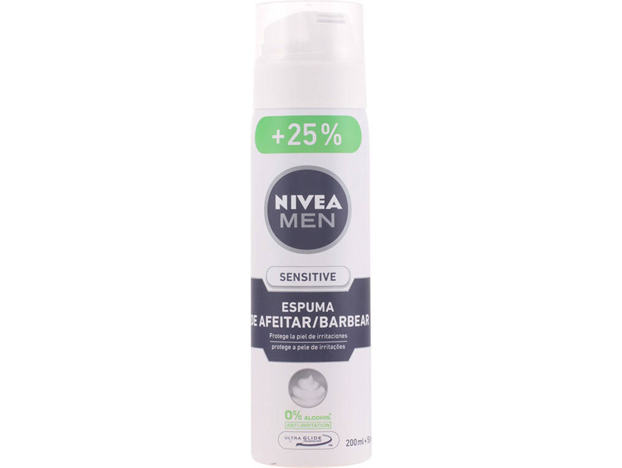 Espuma de Afeitar NIVEA Men Sensitive 0% Espuma De Afeitar Anti-Irritación (250 ml)