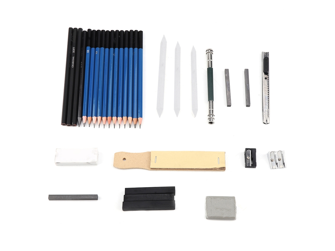 Kit Profesional De 32 Lápices De Dibujo Con Estuche Para Bocetos Y Arte.