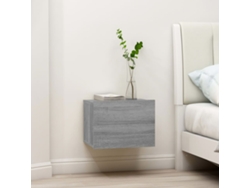 Mesita de Noche 2 Pzs 40X30X30 Cm Derivados Madera Gris Sonoma