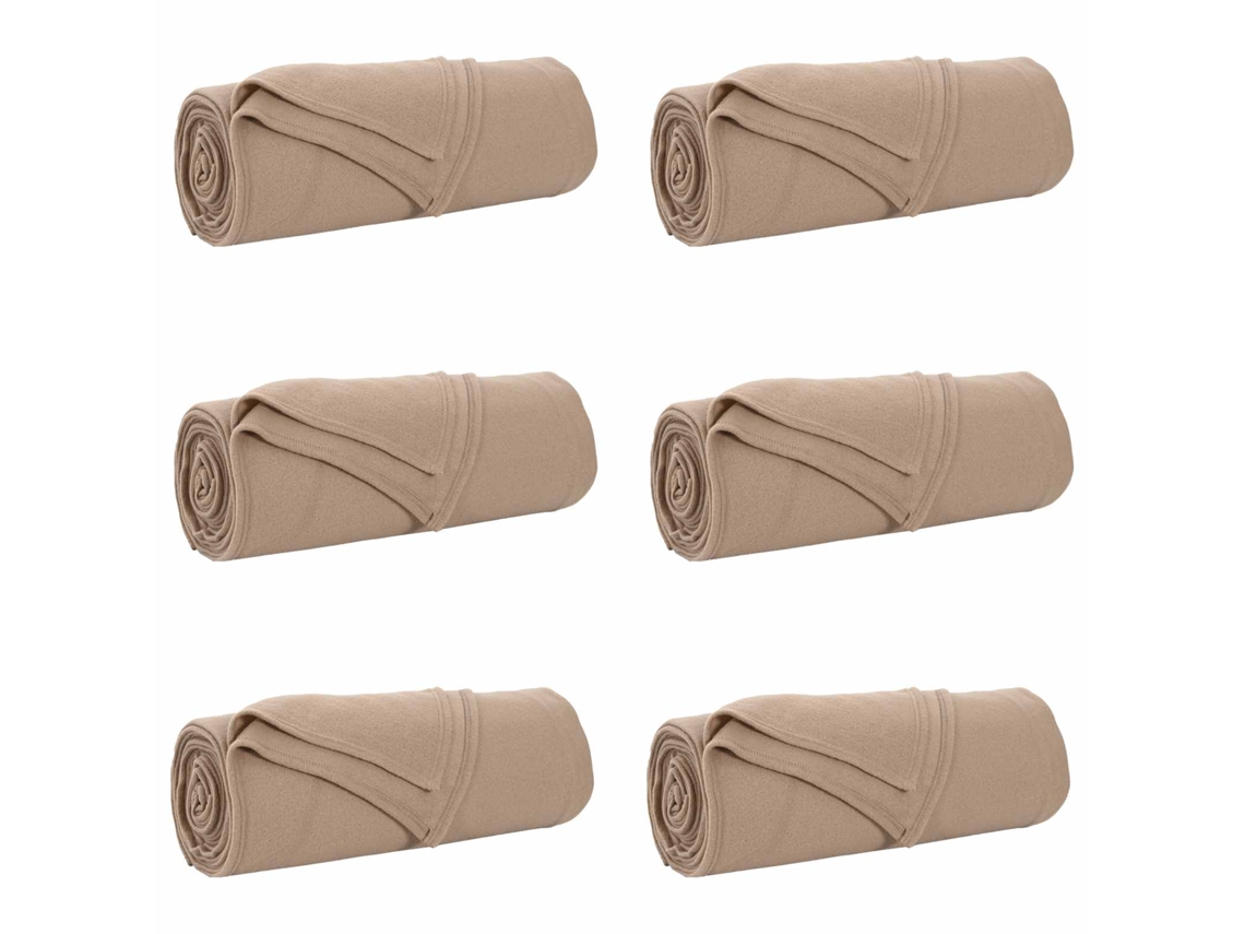 Mantitas De Sofá 6 Uds Camel 350 X 270 Cm Lana