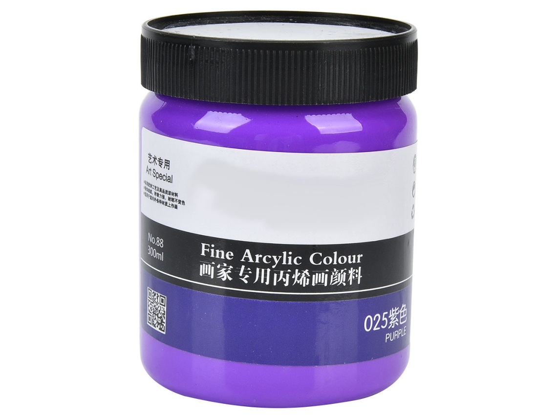 Pigmento De Propileno 300 Ml, Color Púrpura, Resistente Al Agua Y Estable Para Pintura Mural Artística.