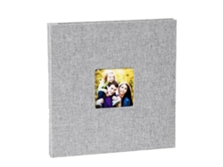 Álbum de fotos Baok con cubierta de lino laminado autoadhesivo y ventana para ver fotos de bodas y familiares.