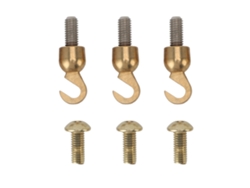 Juego de 3 ganchos de tornillo y conchas para pesas de reloj de pared antiguo