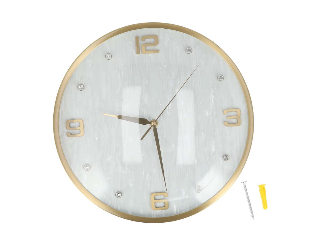 Reloj de pared redondo de cobre macizo, estilo nórdico, para el hogar, el salón, la cocina o la oficina. Kofihety