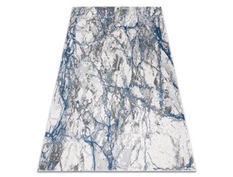 Alfombra Noble Moderna 9962 68 Mármol, Roca - Structural Dos Niveles de Vellón Crema / Azul (240 x 330 cm)