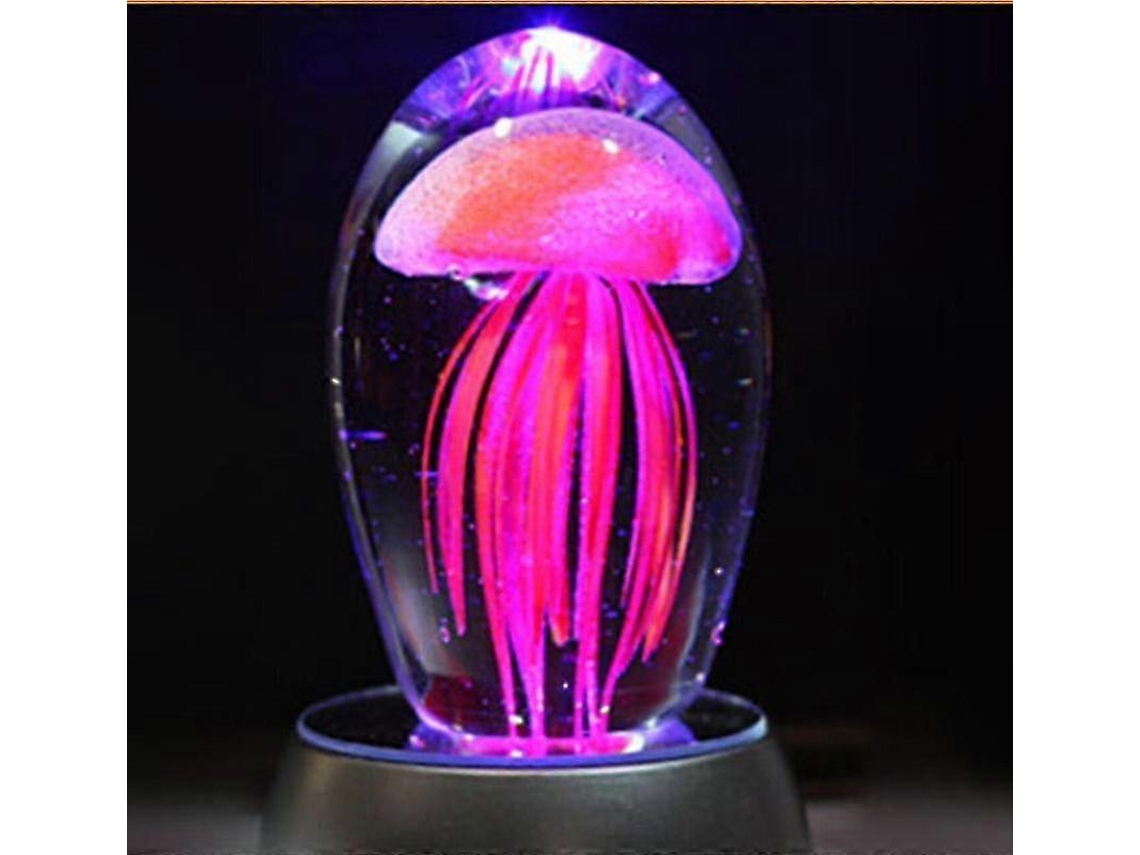 Pisapapeles Rosewell de cristal negro brillante con base LED fosforescente