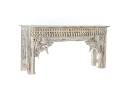 Consola Mango Envejecido Blanco 150x41x76cm