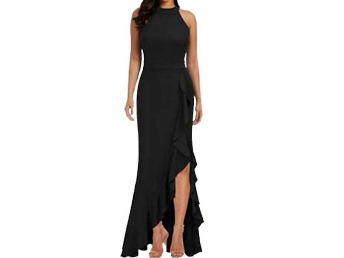 2026-vestido Largo De Verano Para Mujer Con Falda De Volantes Y Split Sexy Para Ocasiones Formales