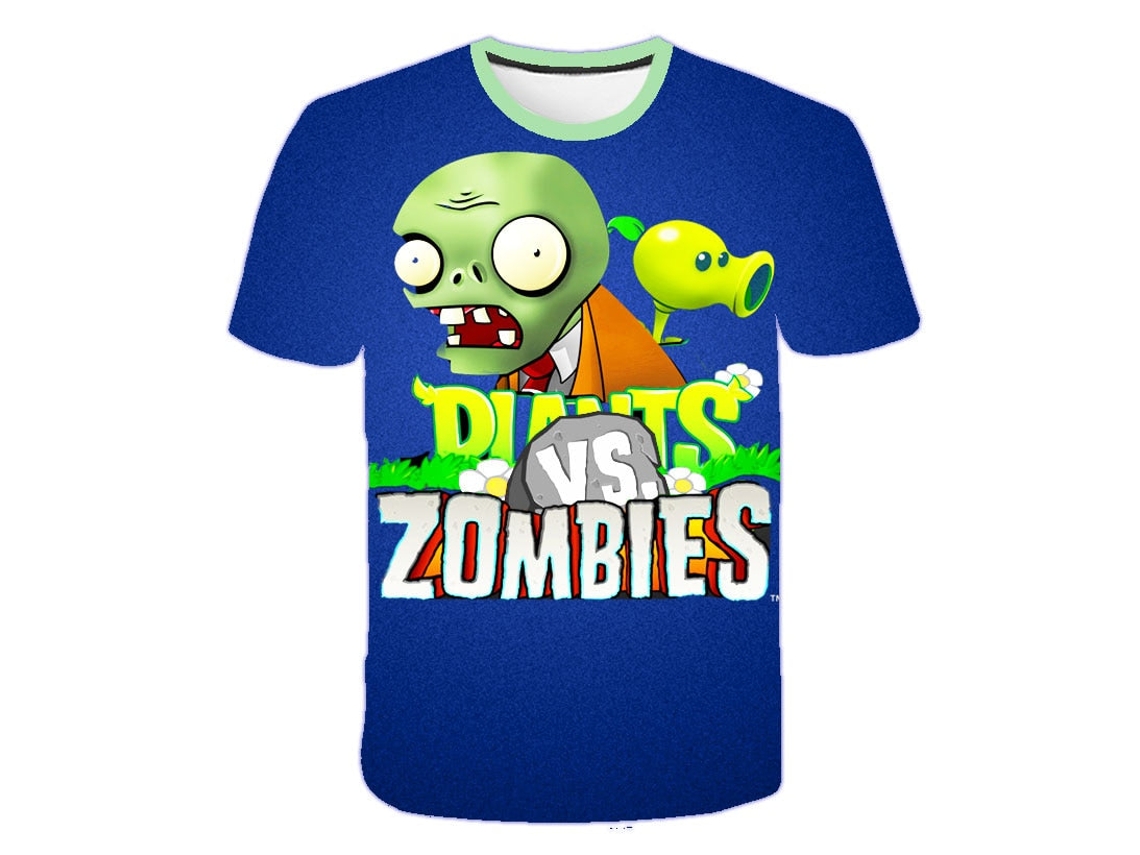 Playera de Verano de Dibujos Animados de Plants Vs Zombies, Ropa