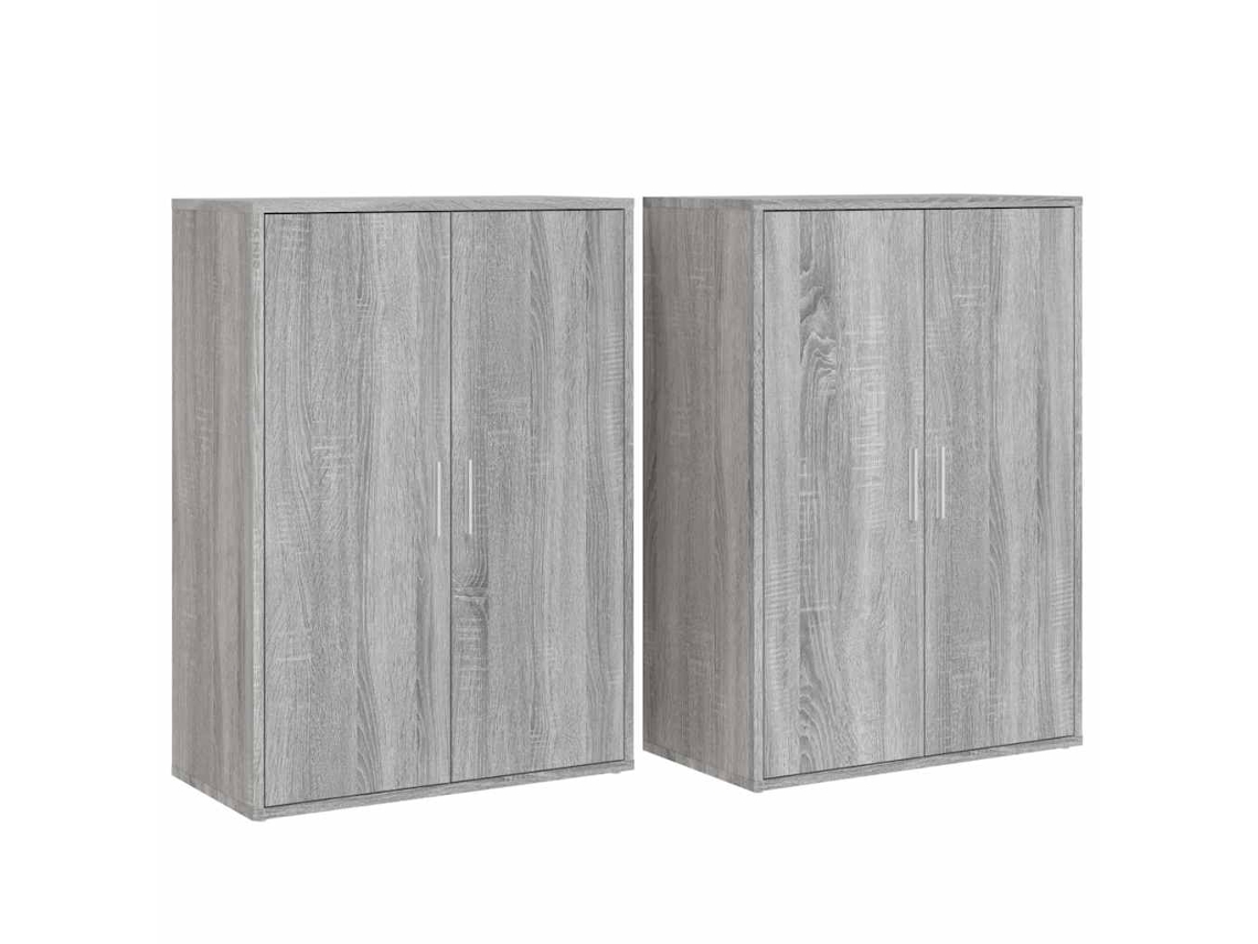 Aparador Conjunto de 2 Piezas Derivados Madera Gris Sonoma MAISON EXCLUSIVE (60x31x84 cm)