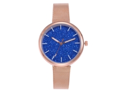 Reloj De Pulsera Vansvar Slim Para Mujer Con Malla Y Movimiento De Cuarzo - Azul