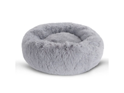 Cama Para Perro Pequeño Y Gato Almohada Plush Calmante Lavable 40cm Gris Claro