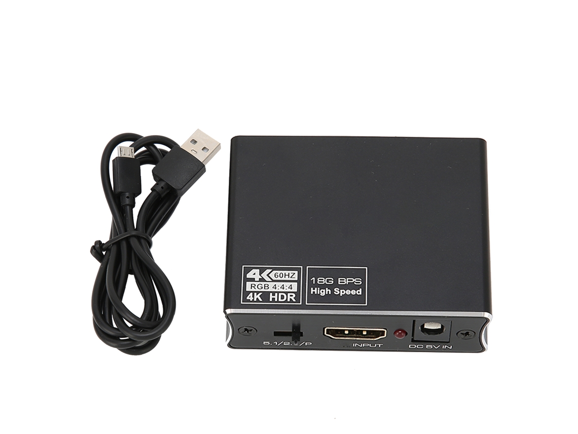 Convertidor De Interfaz Multimedia Hd Para Audio Óptico Spdif Y Estéreo De 3,5 Mm.