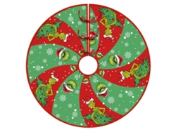 Falda para árbol de Navidad de 112 cm – Decoración para fiestas con collar de árbol de estilo rústico y acabado liso (Estilo E)