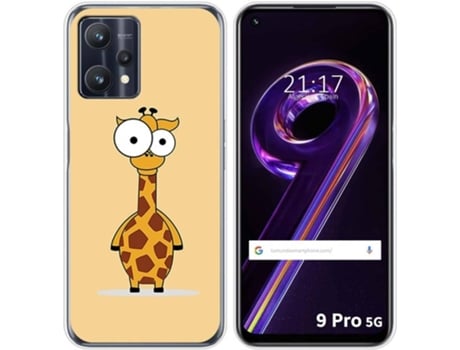 Carcasa para Realme 9 Pro 5G TUMUNDOSMARTPHONE Dibujos Jirafa Multicolor