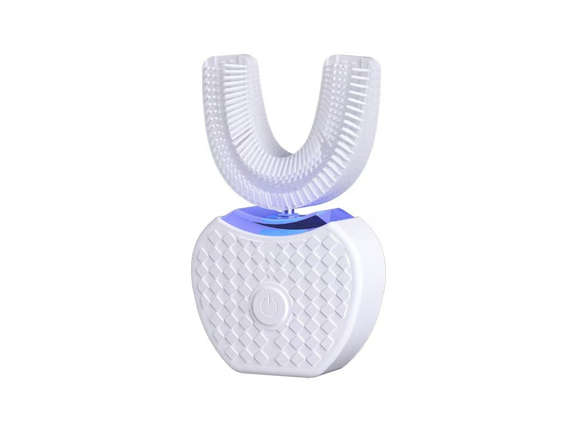 Cepillo de dientes eléctrico ultrasónico MDUG en forma de U, recargable e inteligente (blanco)