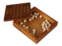 Juego de mesa de solitario de madera de 5 piezas, juego familiar Slowmoose