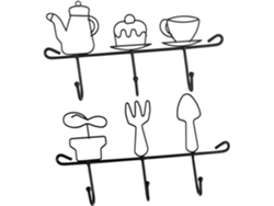 Juego de 2 ganchos, color negro, para cocina y baño.