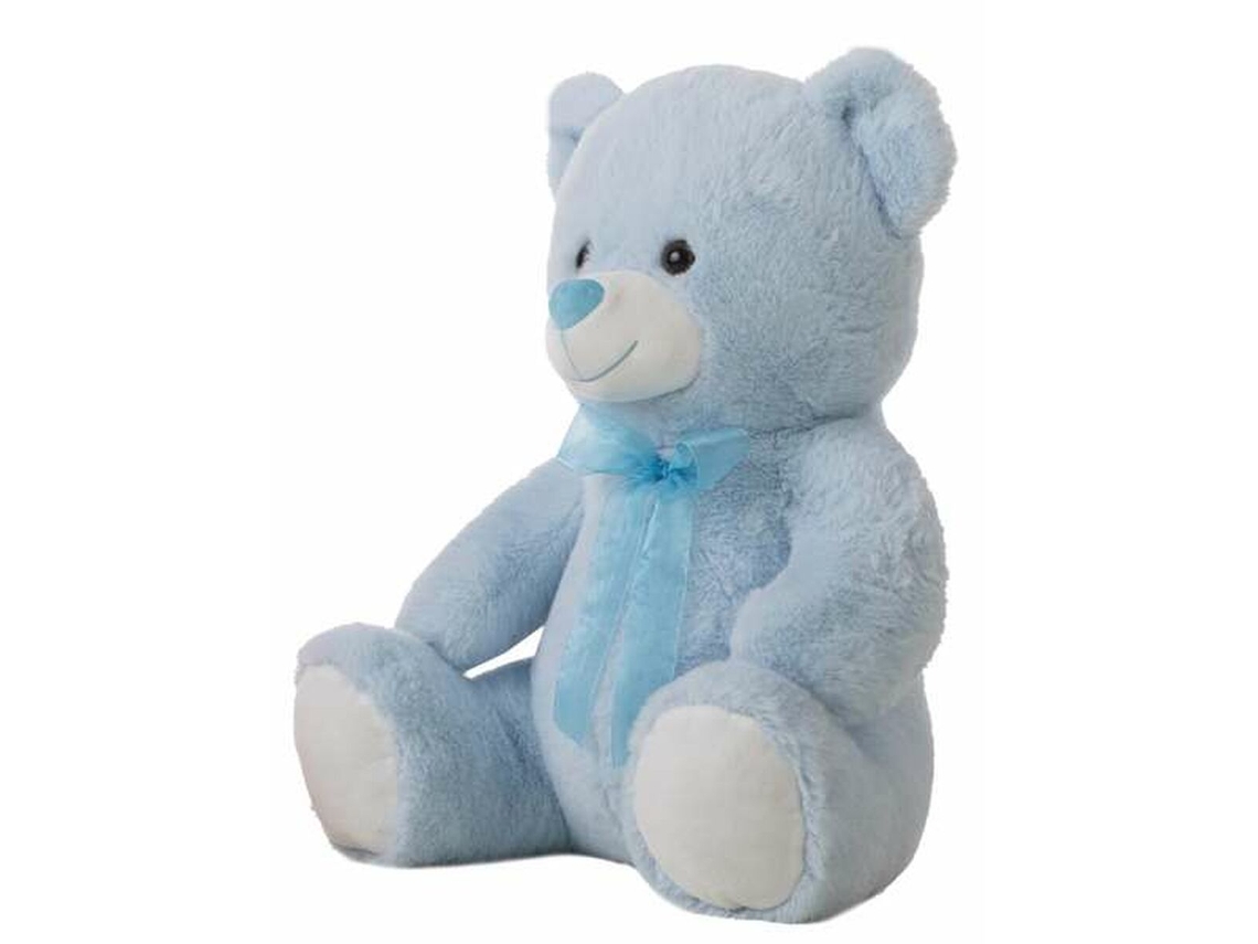 Oso De Peluche Azul Con Lazo En Varios Tamaños