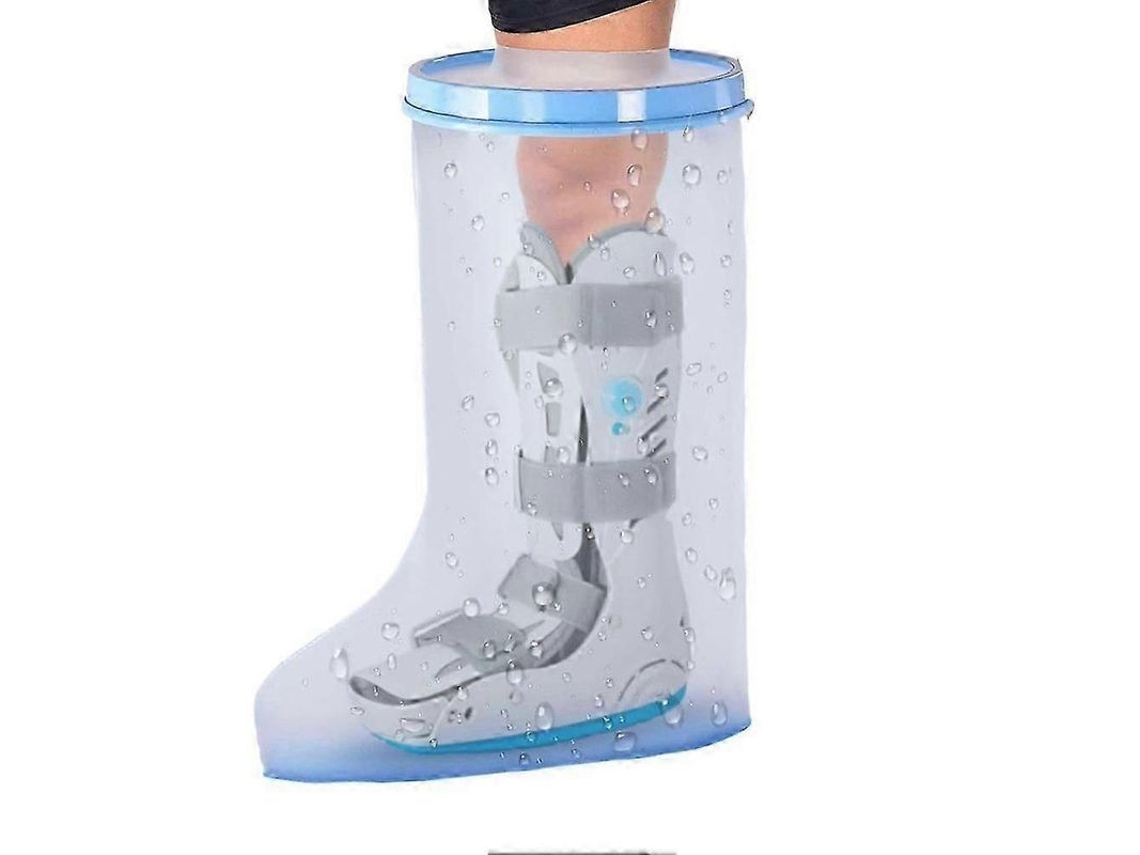 Protector De Yeso Para Pierna Ancho Impermeable Con Suela Antideslizante Para Ducha Talla Grande Como Se Muestra