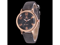 Reloj De Cuarzo Con Correa De Cuero Estilo Simple Y Fashionable Gris