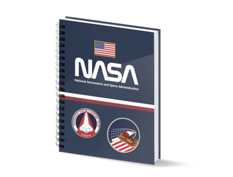 NASA Infinity Cuaderno A4 Papel Cuadriculado, Azul