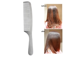 Peine plano de acero inoxidable, antiestático, para barberos, peine profesional para cortar el cabello