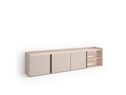 Mueble para TV, 207x35x50cm, para televisores de hasta 80'', LED, Beige