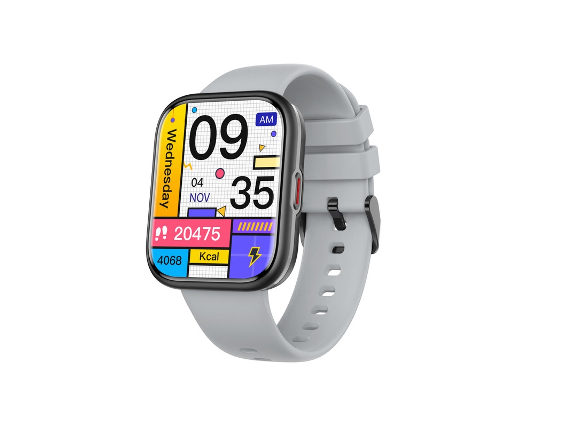 Smartwatch CHRONUS Dv03 NFC NFC Llamadas Bluetooth Ai Asistente de Voz con  Tela Hd de 1,91 '' Gris