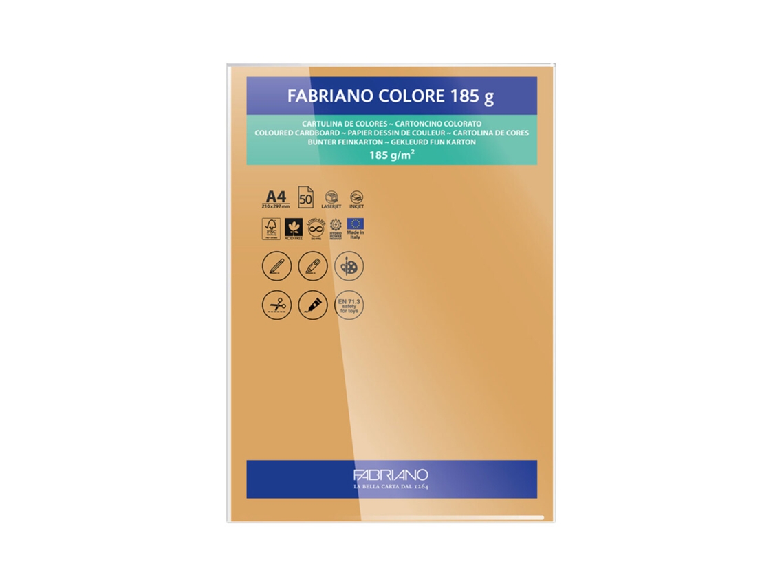 FABRIANO Cartulina A4 185 g/m² Avena 50 Hojas