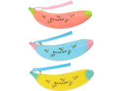 Estuche Para Lápices Creativo De 3 Piezas Con Forma De Plátano, Adorable Estuche Para Bolígrafos Para Estudiantes, Bolso