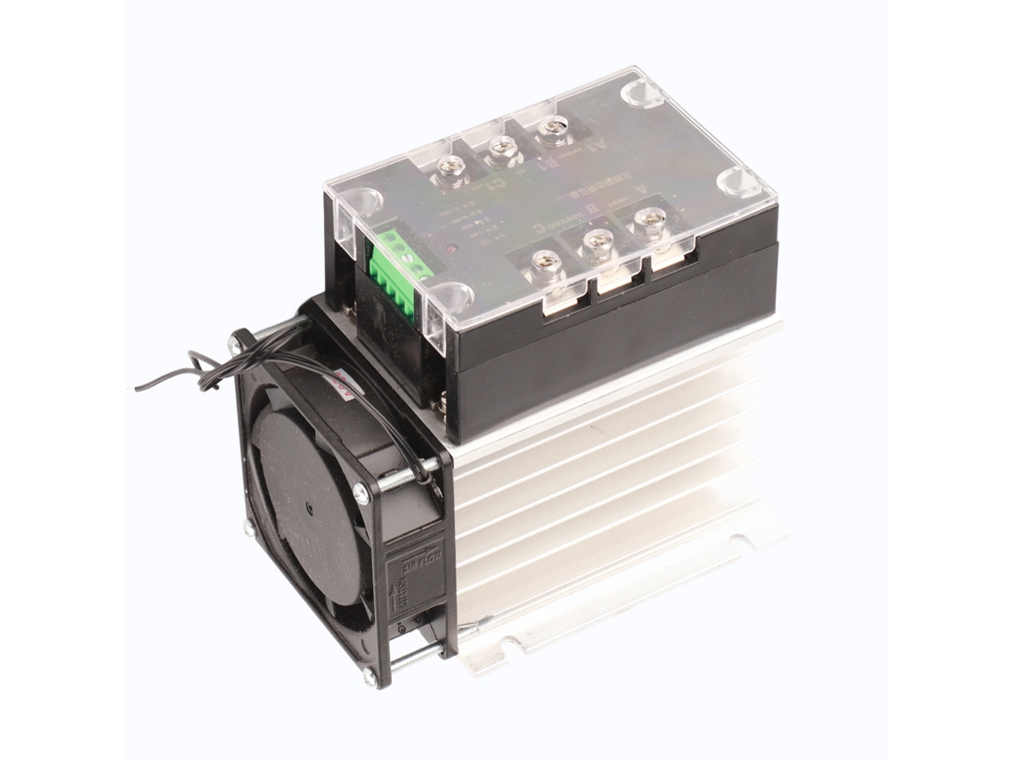 Regulador de estado sólido de tiristor trifásico TSR-80WA-H con radiador, control de temperatura, voltaje y holgura, 380 V CA