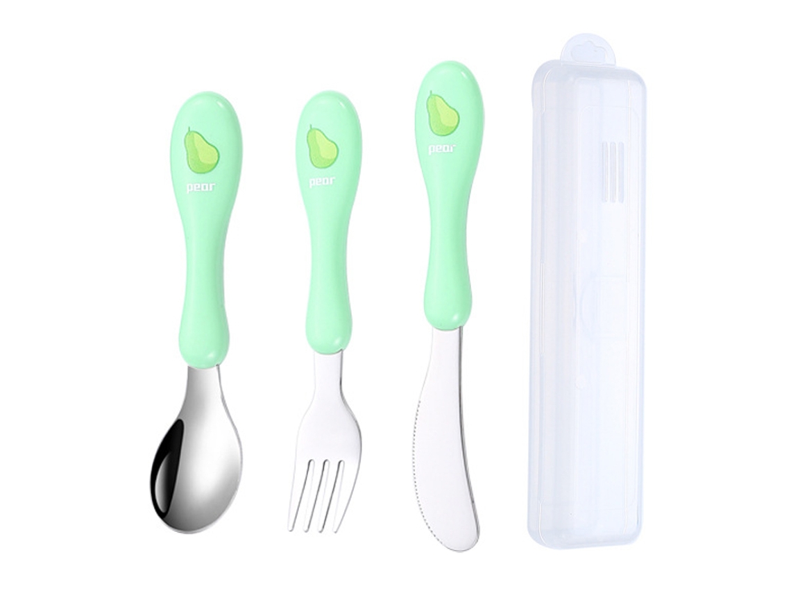 Cubiertos Reutilizables para Niños - Incluye Tenedor, Cuchillo y Cuchara NEVEANCE
