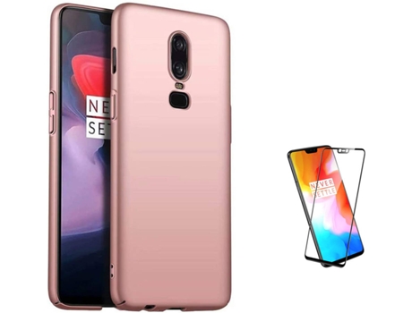 Kit Carcasa Y Protector Oneplus 6 Full Cover Turtleshell Rosa