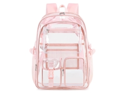 Mochila Transparente Mochila Rosa Para Portátil De Pvc