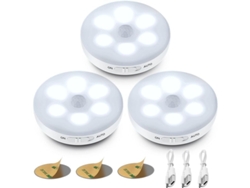 2026-linterna Led Automática Con Sensor De Movimiento, 3 Modos, Recargable Usb Para Armarios Cocina 3 Piezas 3 Piezas