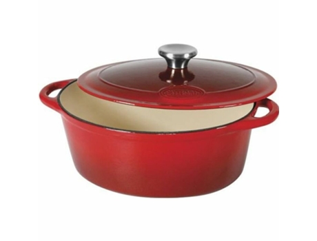 Cazuela Sitram Rojo/Blanco Ø 36 cm 9 L Acero Esmaltado